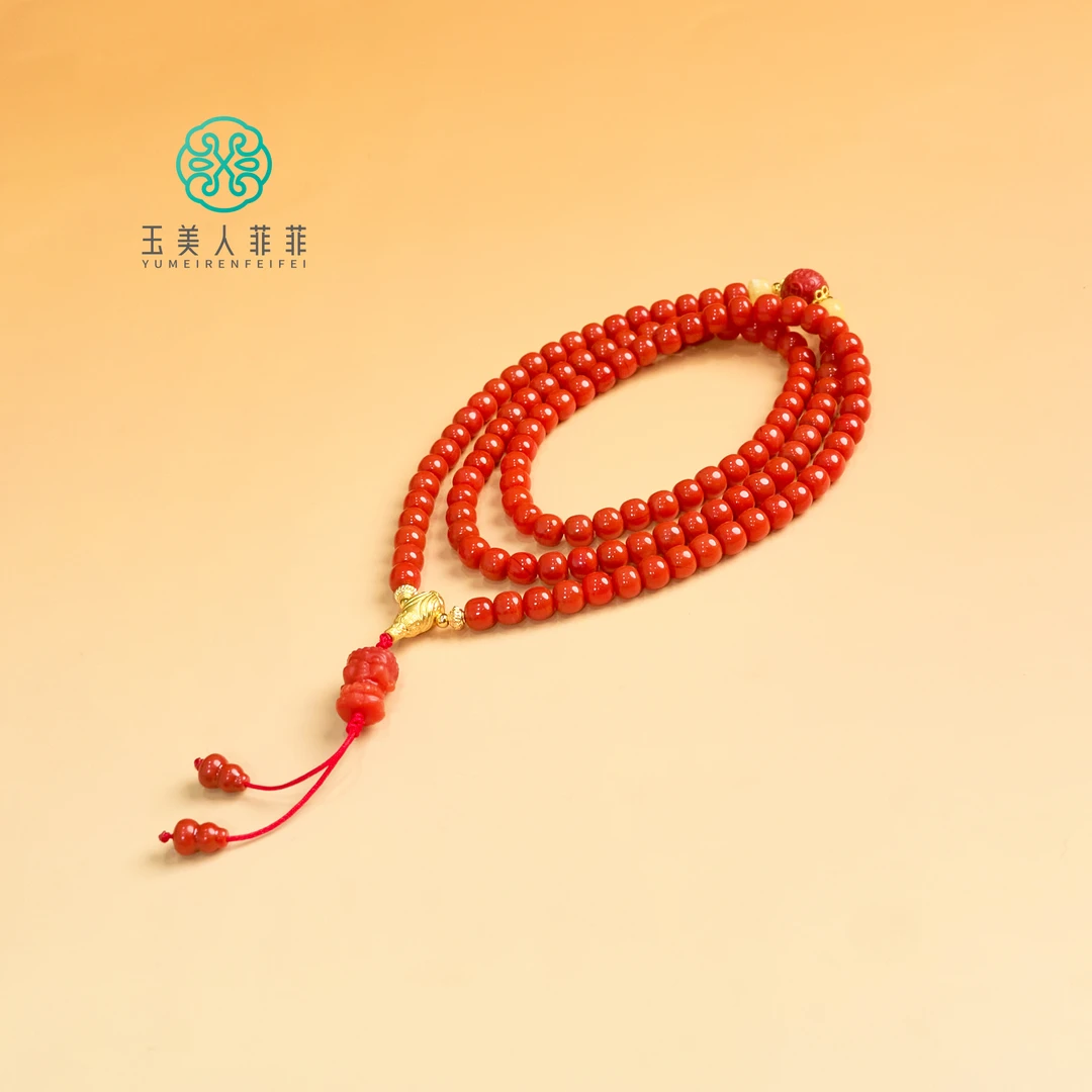 石惑珠宝/南红项链约6mm多样性发一