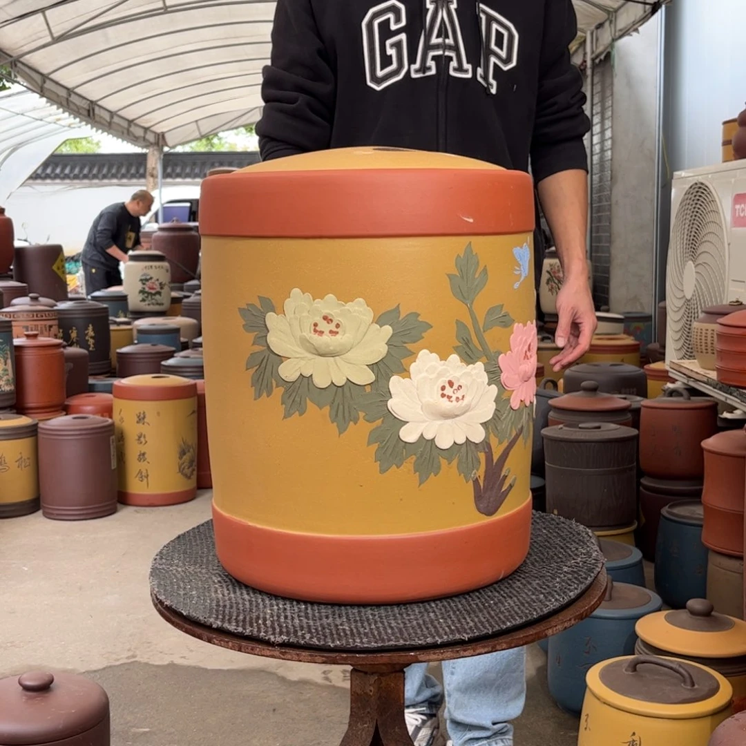 茶叶罐紫砂23饼茶叶罐