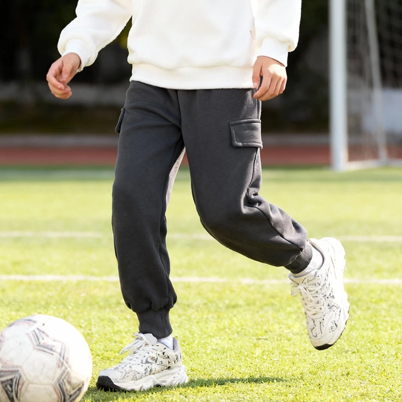 元首儿童冬季加厚运动休闲长裤针织宽松