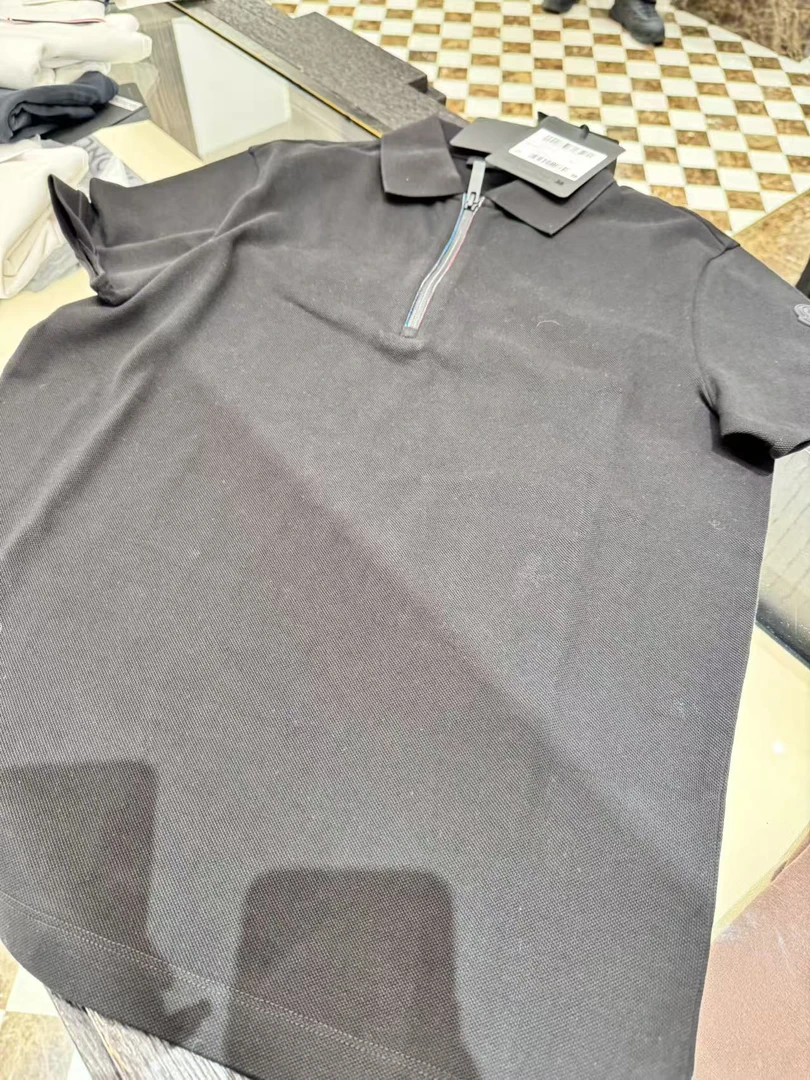 未使用 MONCLER 盟可睐 拉链POLO衫 黑色