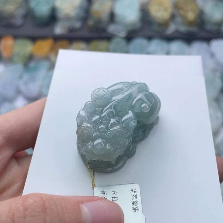 翡翠颈饰未镶嵌貔貅