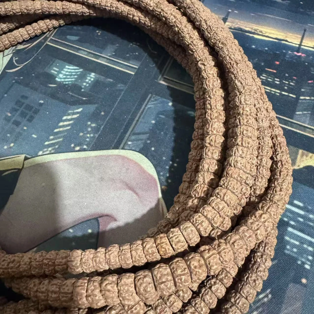 金刚菩提原生态龙切老树王108长串10mm左右+钢丝刷