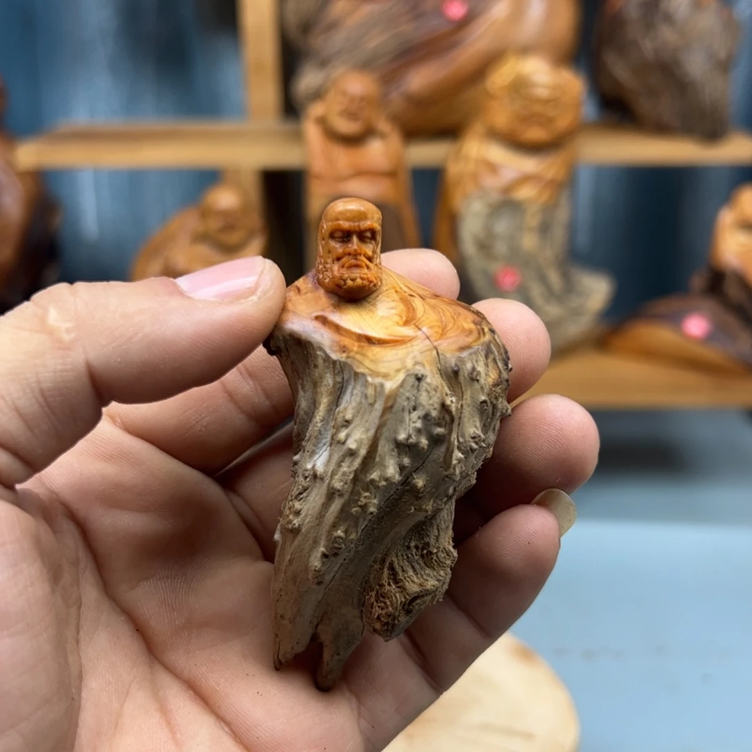 周***木崖柏木摆件手把件