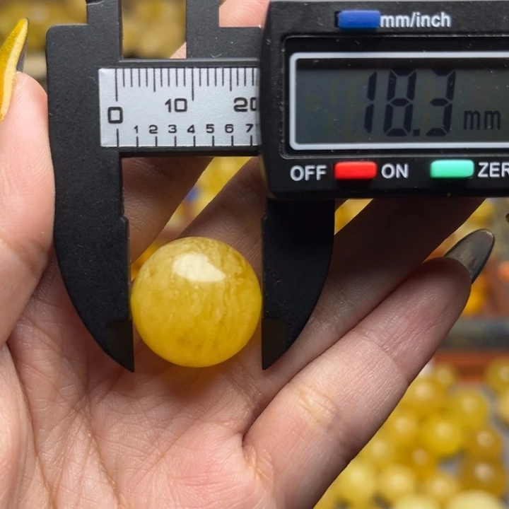 破***-蜜蜡未镶嵌珠宝奇石瑕疵放漏圆珠