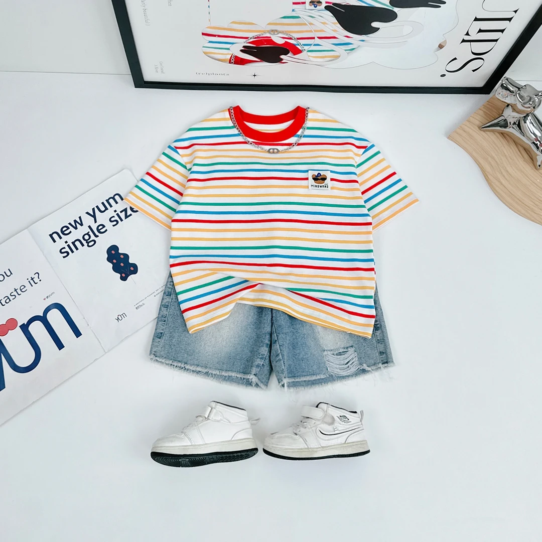 儿童短袖T恤夏季男童衣服夏装2025新款潮 BDX25817 悠悠童话童装