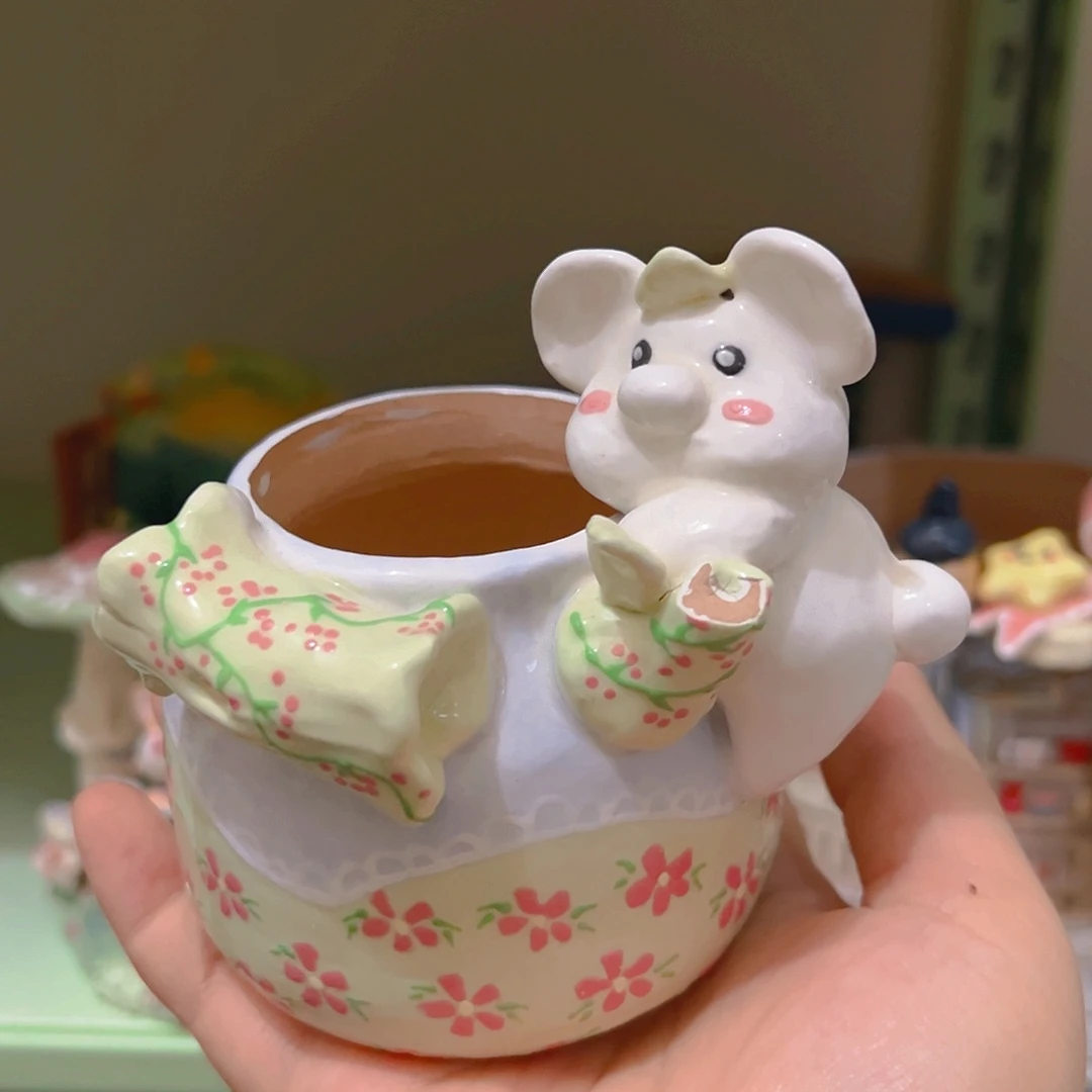 双十二微瑕福福手工多肉花盆