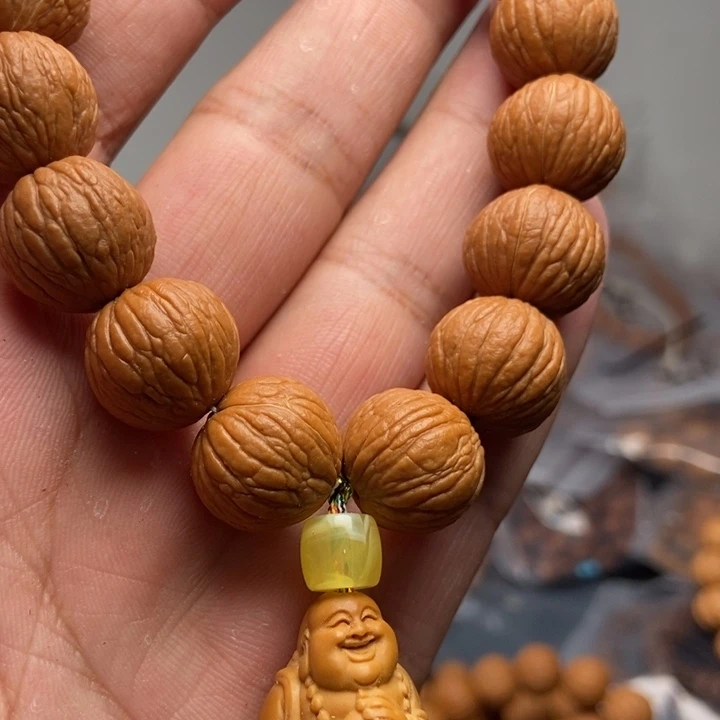 猴头核桃吊坠文玩手串