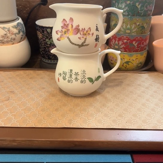 瓷片陶瓷公杯微瑕2个