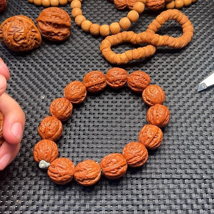腰***短文玩核桃把件京八棱