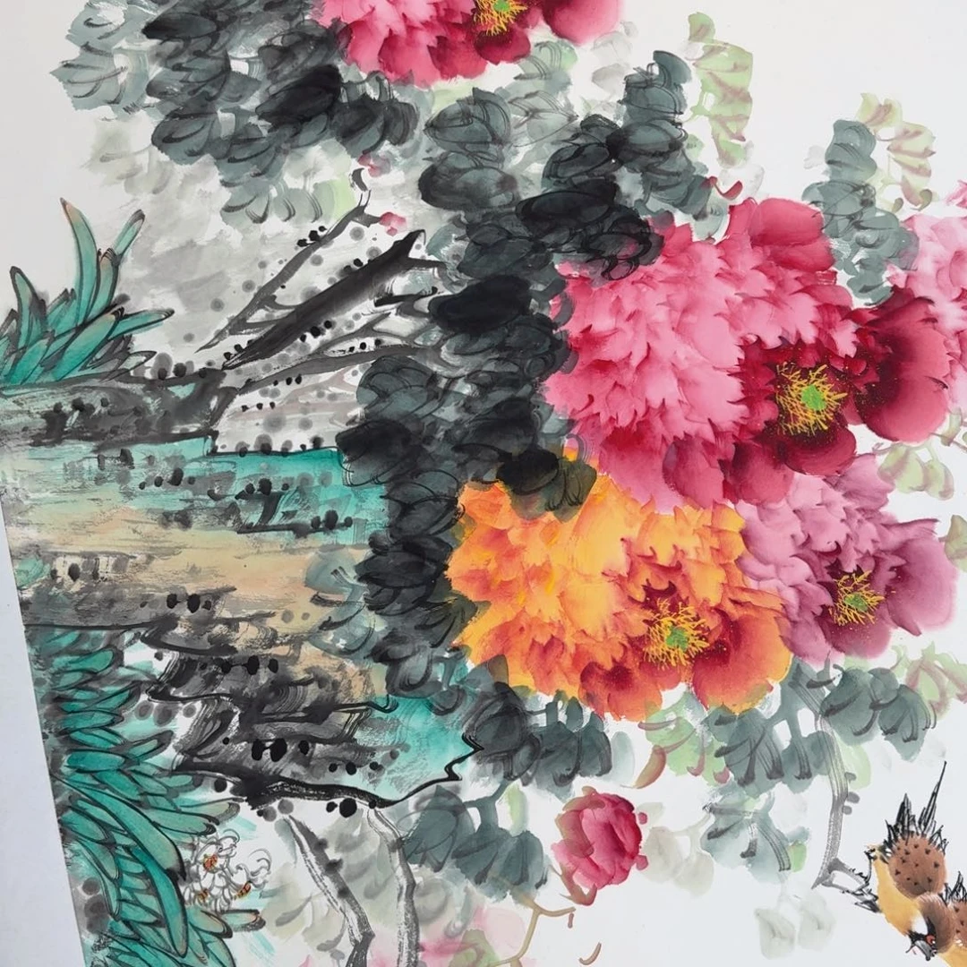 国画国画作品山水花鸟纯手绘