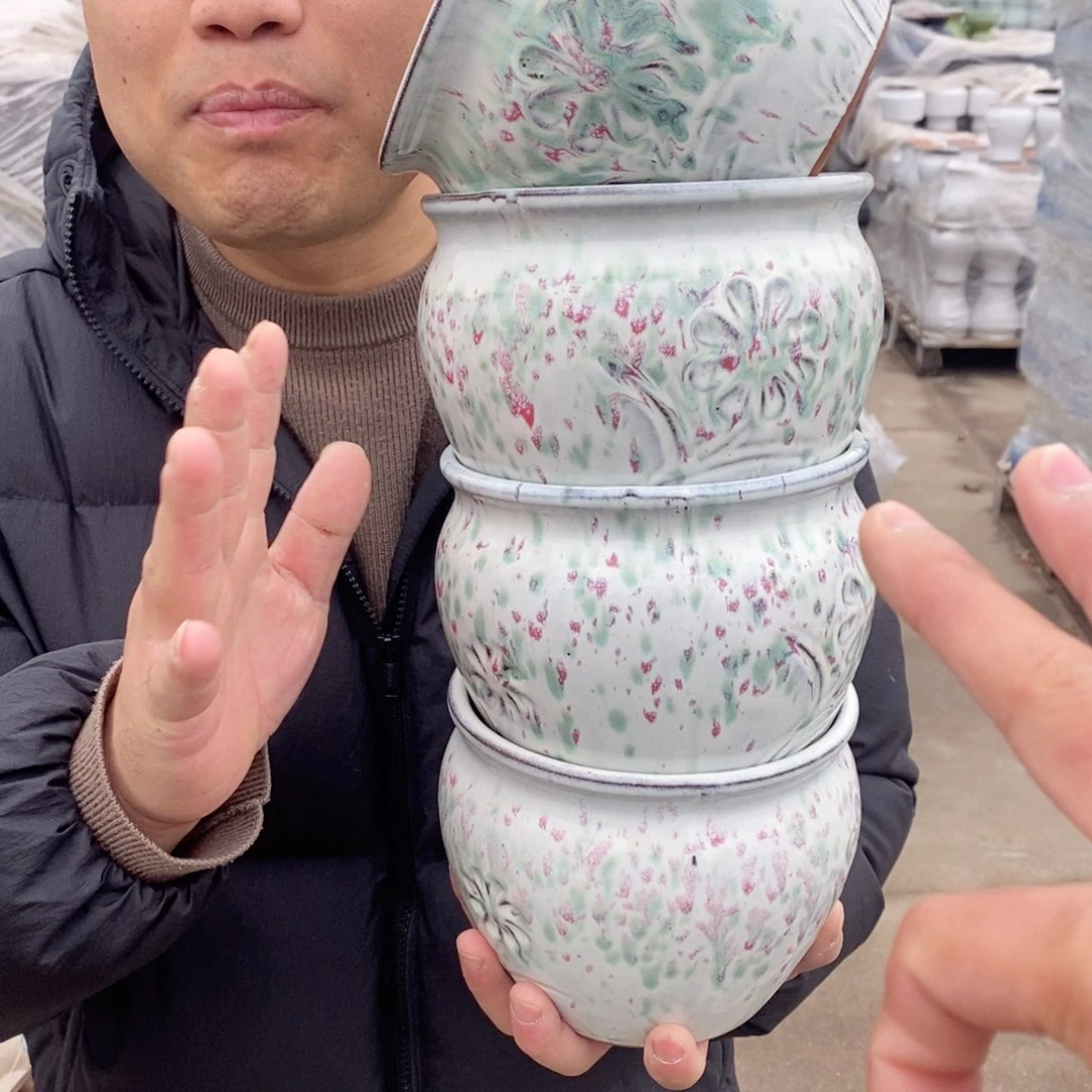 红陶杨杨花盆0212-1007