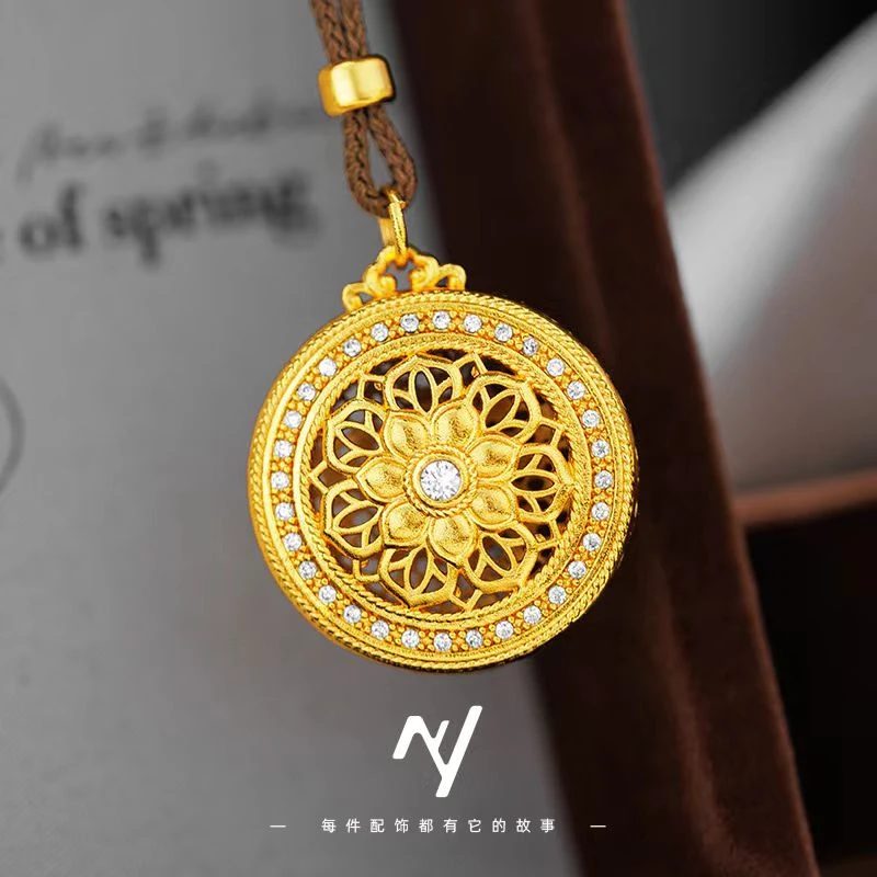 镂空微镶七瓣花罗盘  XQ