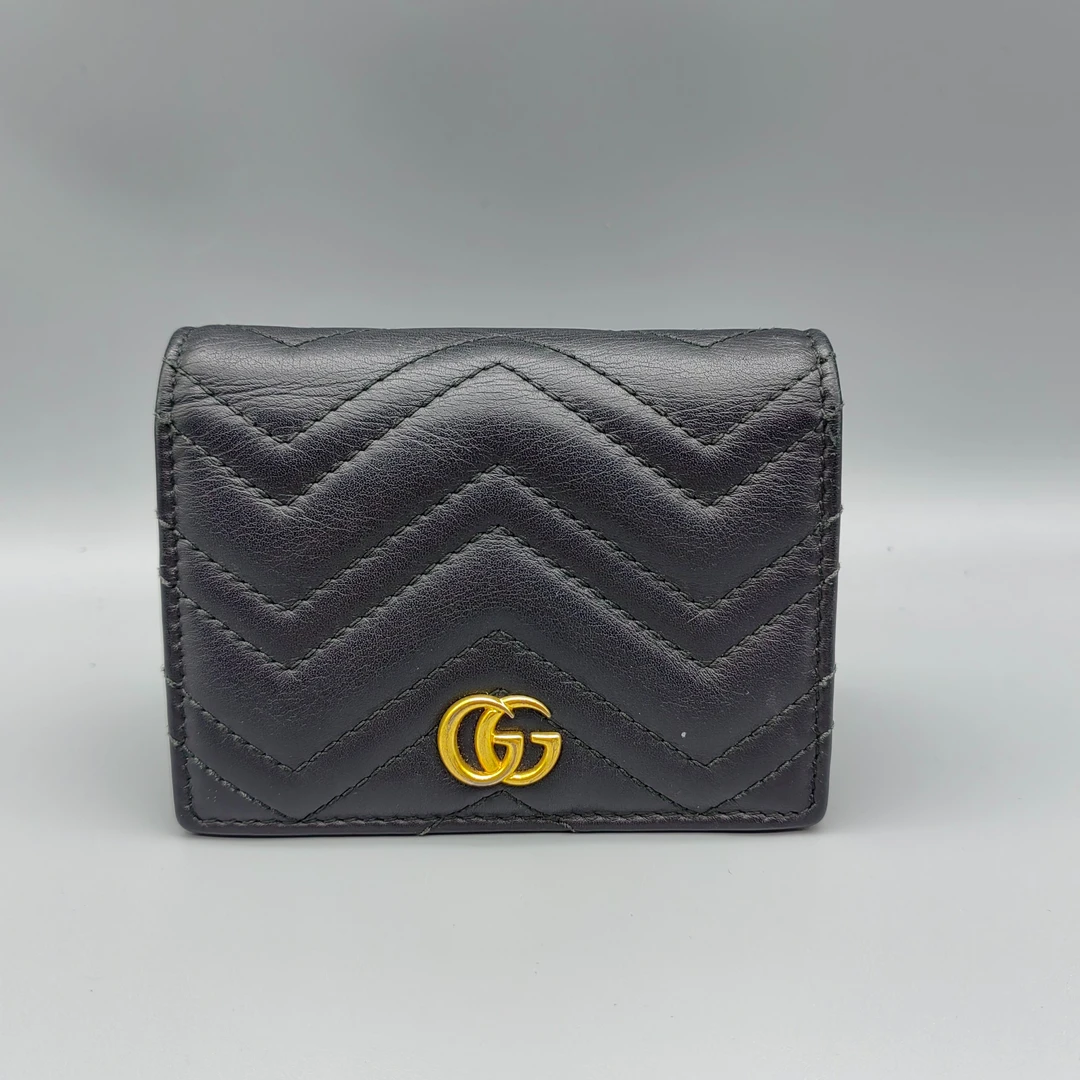 95新 GUCCI/古驰  黑金钱包  1626 7831