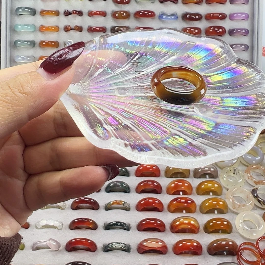 玛瑙/玉髓未镶嵌戒指A17不退换17.8港17