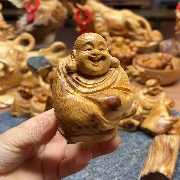 柏木太行崖柏手把摆件