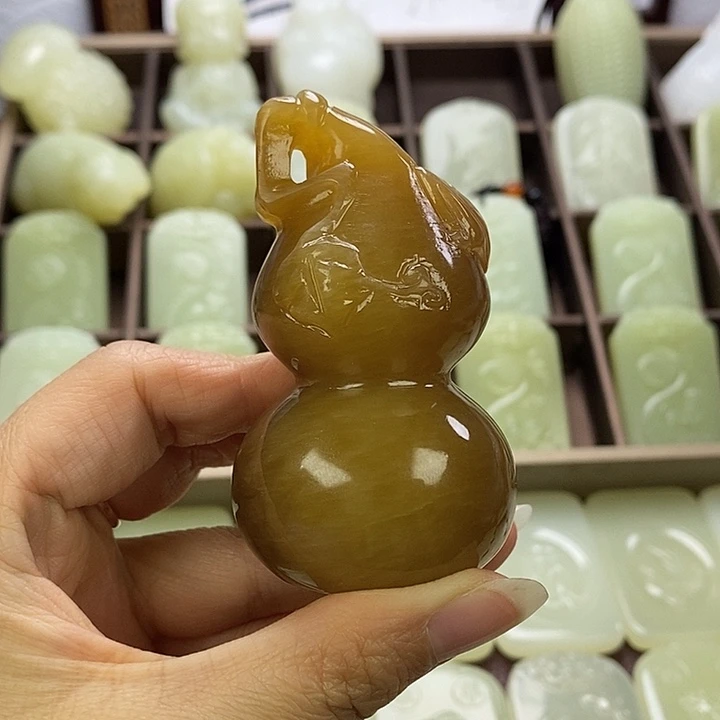 昆仑石手把件葫芦