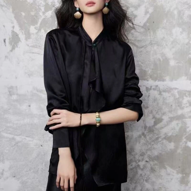 HP28春季气质设计感长袖上衣T恤7372