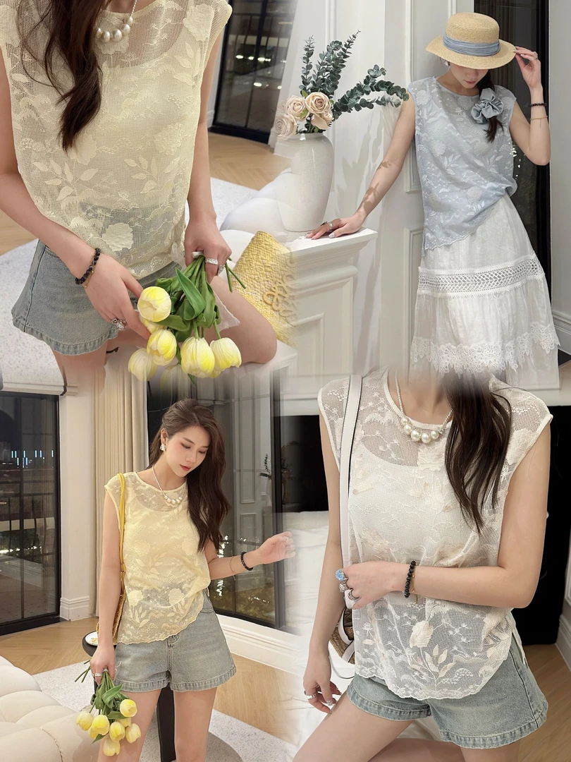 【ZHEN】826377 2025新款修身显瘦气质小众设计师款背心