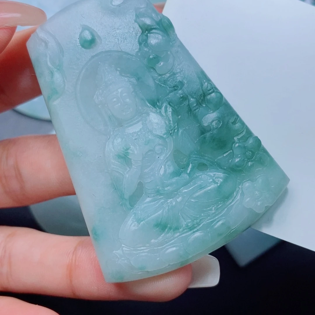 定制翡翠未镶嵌翡翠定制吊坠