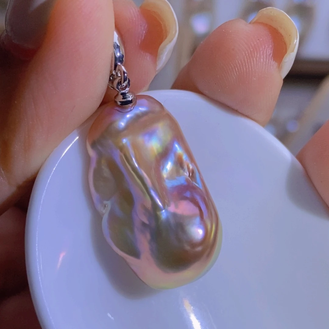 淡水珍珠天然淡水珍珠银S925镶嵌