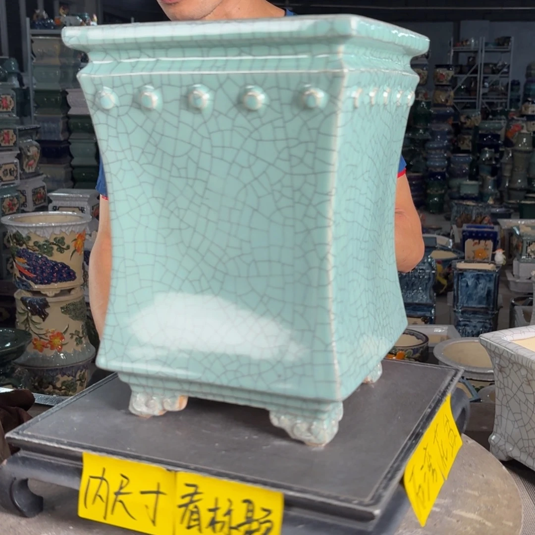 一风堂石湾花盆 内18高31