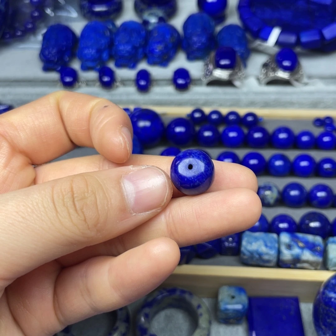 青金石单珠13+未镶嵌小***气