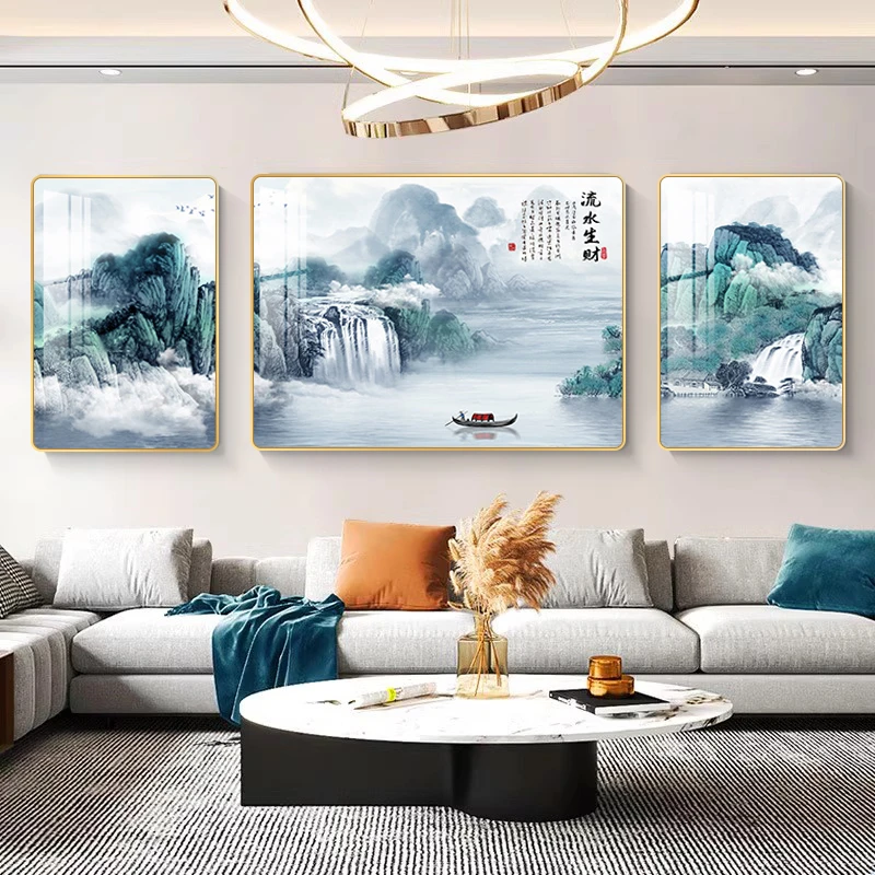 A15金色鹿影现代装饰画客厅沙发装饰挂画高级感墙面壁画淼