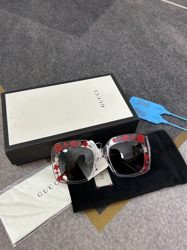 99新 GUCCI/古驰 古驰gucci透明镜框墨镜99新