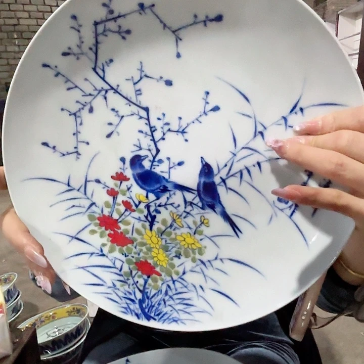 琉璃手工艺品景德镇高温陶瓷看画片