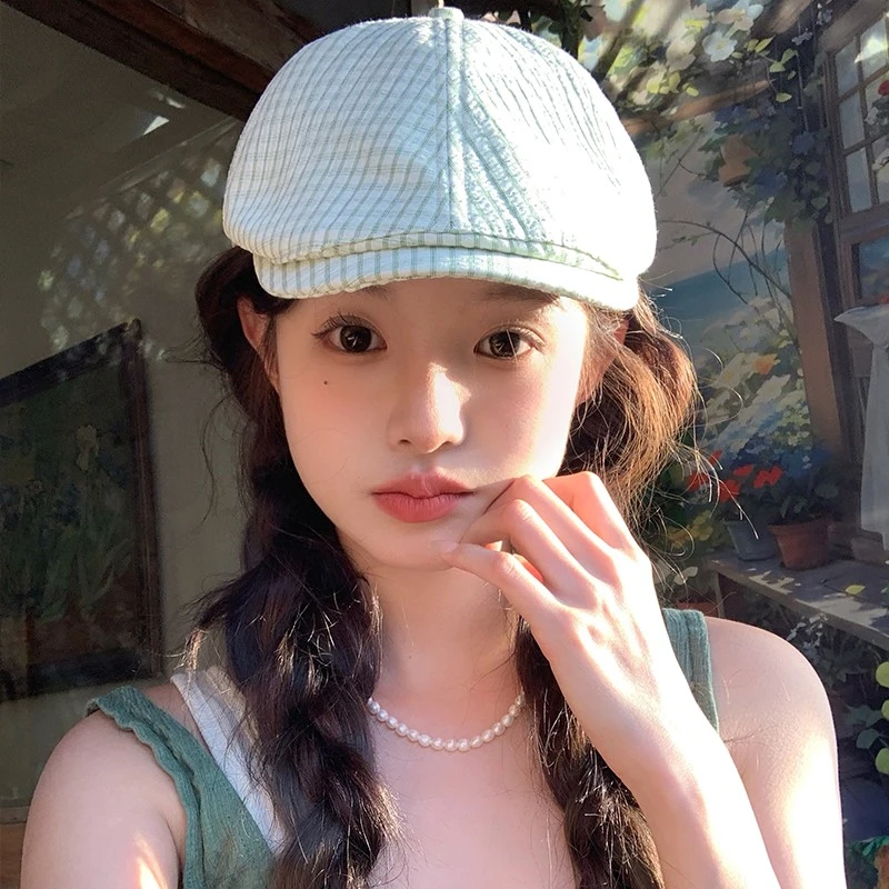 【我的头不圆】格纹前进帽子女2025新款夏季显脸小百搭休闲鸭舌帽