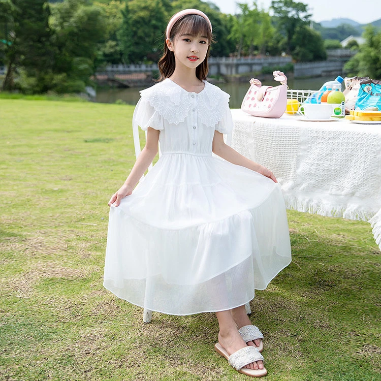 (连衣裙)女童连衣裙夏款2025新款童装夏装网红中大童儿童装裙子