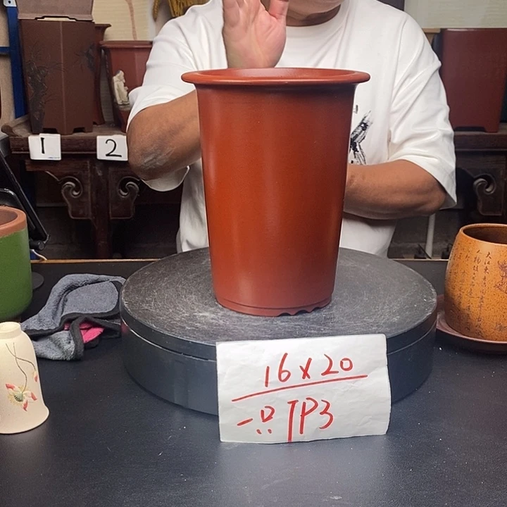 紫砂花盆货号一只TP3红