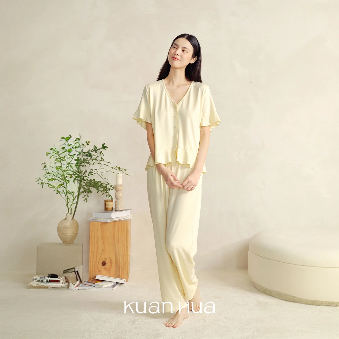 宽画半袖由简入夏系列家居服套装96858