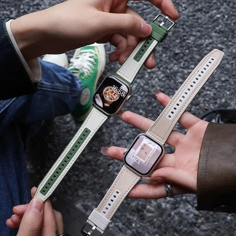 适用于苹果手表9/8表带iwatch7代apple watch Ultra2真皮疯马纹