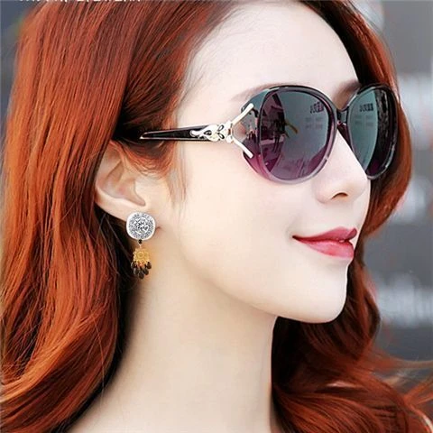 新款护目遮阳太阳镜女潮明星款韩版中框墨镜圆脸防紫外线眼镜优雅