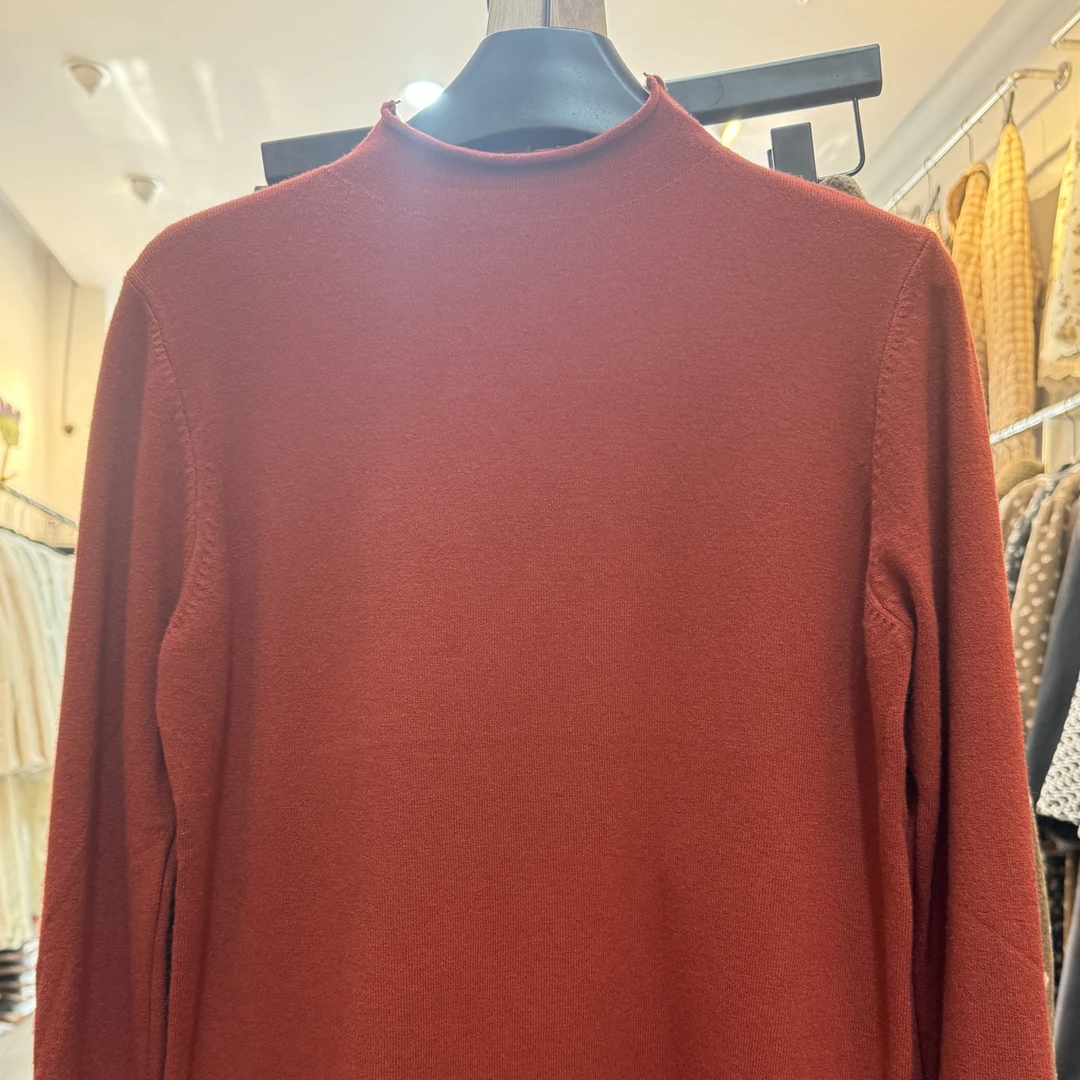 针织纯色立领薄款套头款毛针织衫时尚圆领休闲上衣