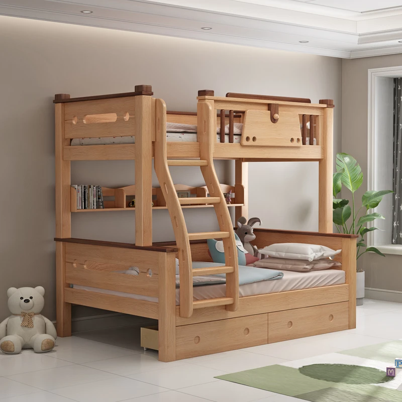 繁悦子母儿童上下铺实木双层床北欧双人床上下铺上下铺双层床家用