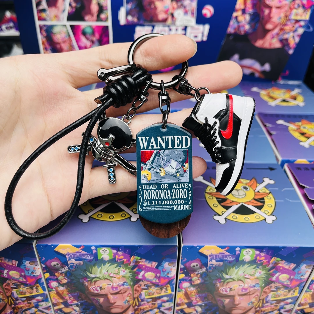 【动漫徽章5系列】航海王徽章钥匙扣黑胡桃木汽车钥匙扣挂件礼物