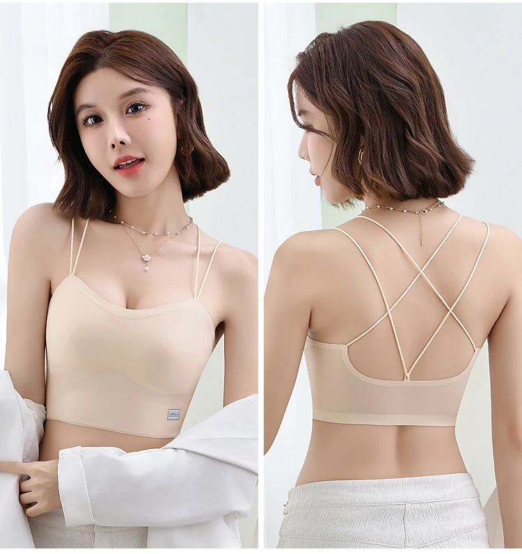 AWY（1NY1046#)后交叉 一片式无痕美背文胸7-17