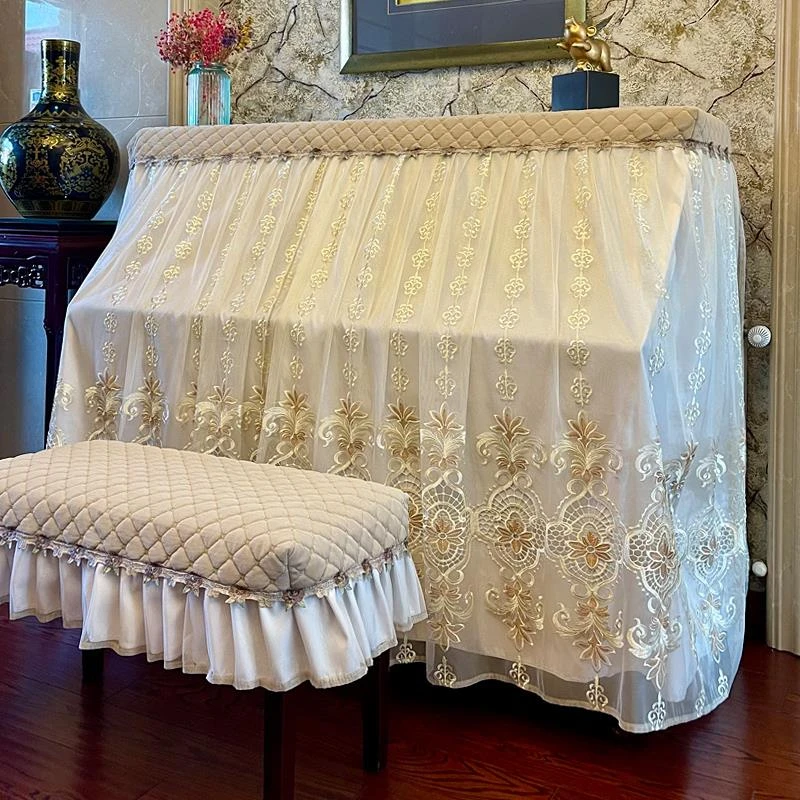 高端大气钢琴罩欧式钢琴防尘罩盖布轻奢高档琴罩高级感钢琴套美式