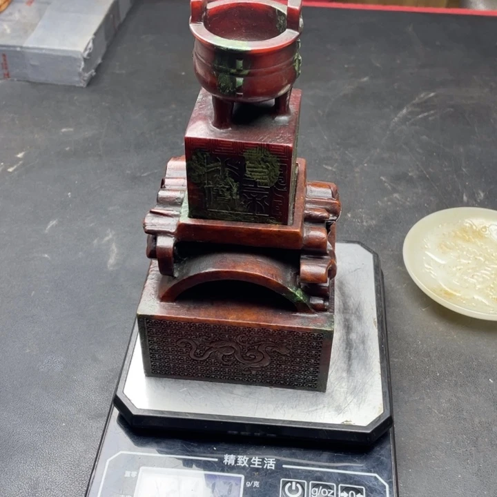 把件白玉菩提摆件