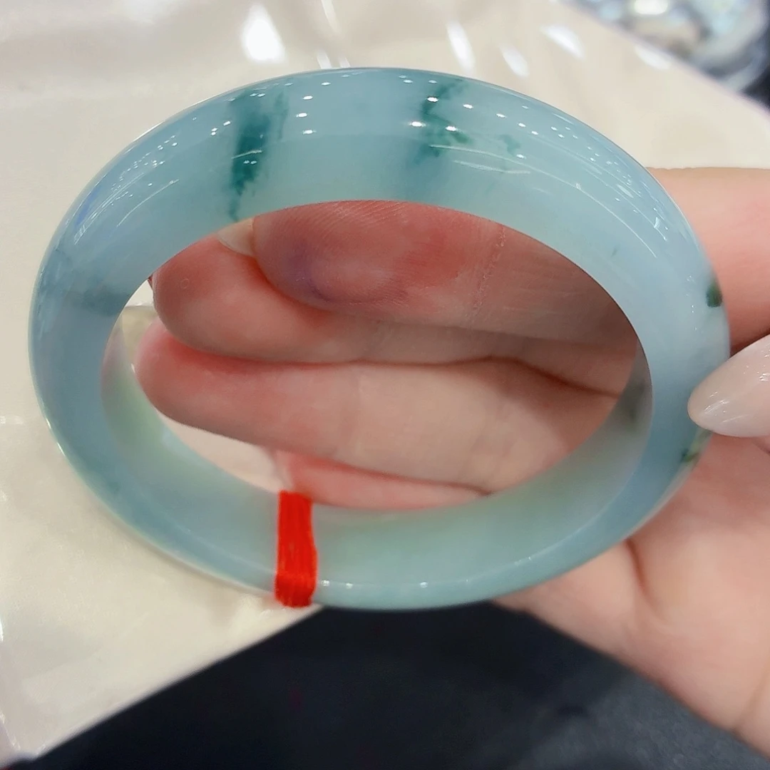 翡翠未镶嵌手镯翡翠54圈口（强推）