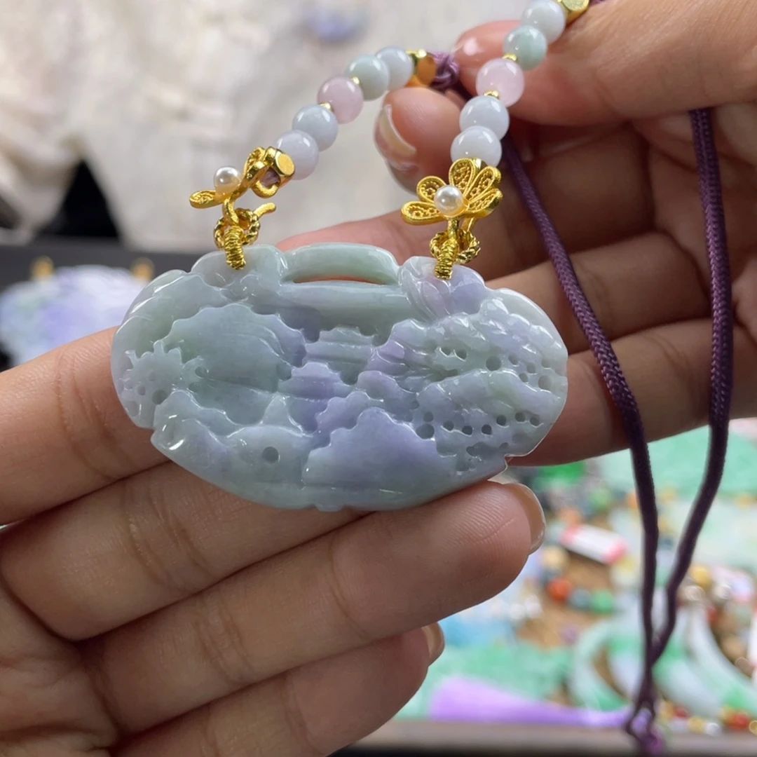 翡翠未镶嵌颈饰代编织