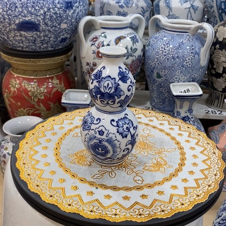 摆件手绘陶瓷葫芦花瓶