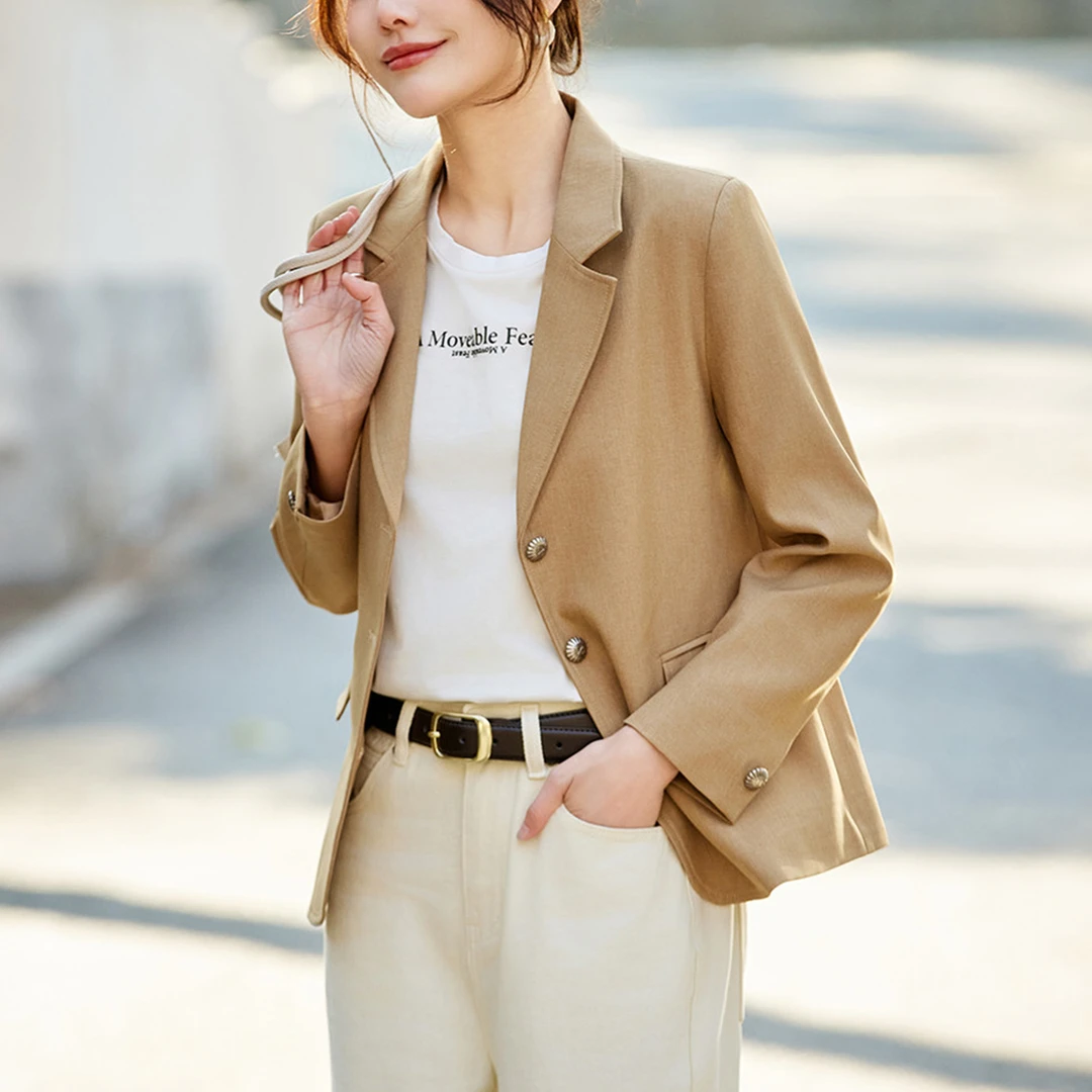 时尚高级感西装外套女2025春季新款气质小个子短款休闲百搭西服