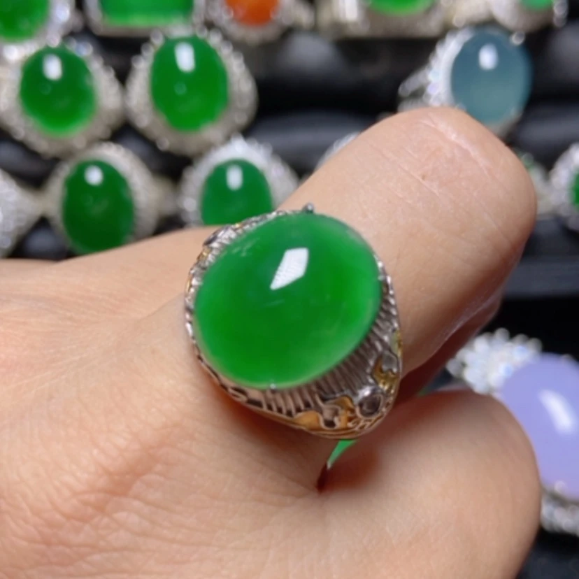 【闪购商品】翡翠银S925镶嵌颈饰翡翠