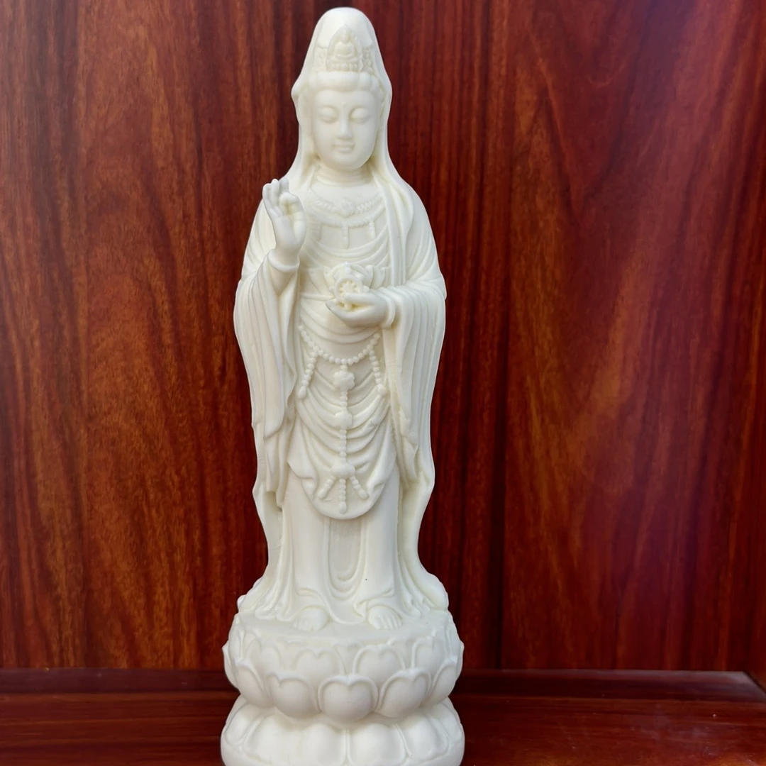象牙果雕刻南海观音菩萨观音佛像客厅家用摆件工艺品厂家直销