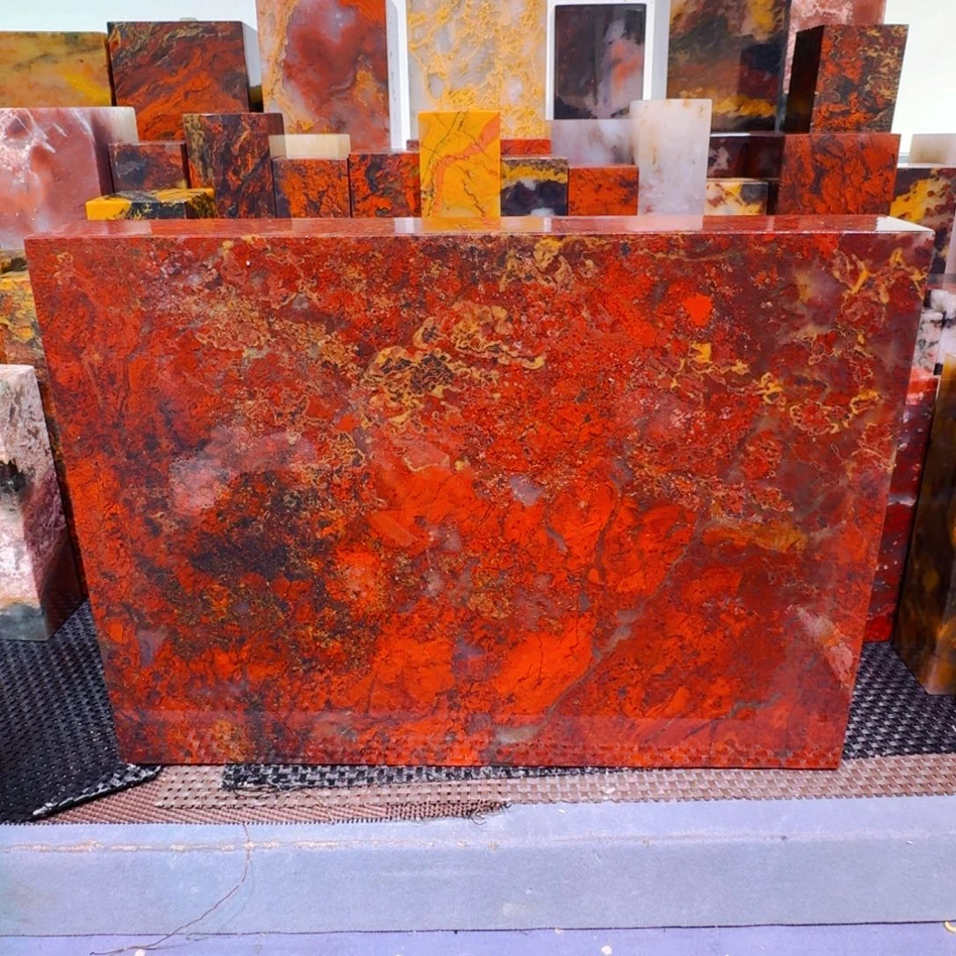 铁桂林鸡血玉大红袍板