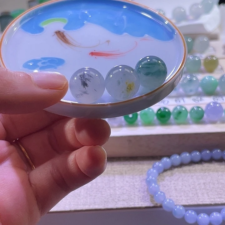 翡翠未镶嵌手链缅甸天然翡翠散珠A货展示链接勿拍卡13.2