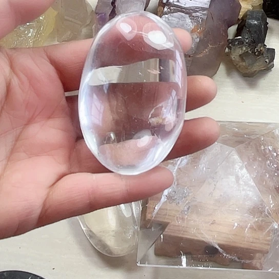 天然水晶把玩未镶嵌水晶白**龙